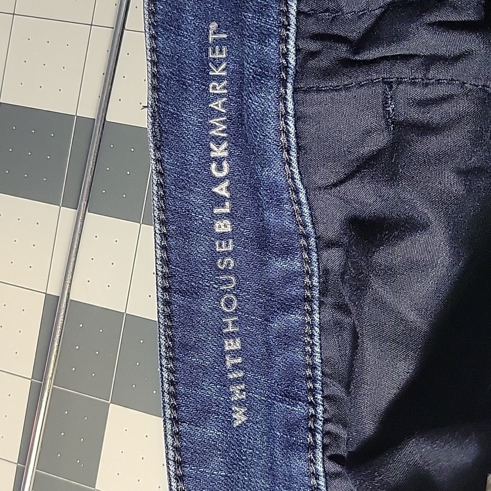 WHITE HOUSE BLACK MARKET HIgh Rise Skinny Ankle Jeans Size 14 - Picture 15 of 15